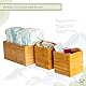 BAMPADOO 3er Set Bambus Aufbewahrungsboxen zum Anhängen - [LBH: 25x16,5x13cm + 13x11,5x13cm] Natur Bambus Organizer Aufbewahrung Wickeltisch Kinderzimmer Bad Küche Windel Cremes Kosmetik