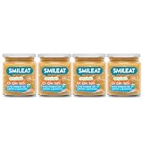 Smileat - Tarritos de Ca-Chi-Tos de Arroz Integral, Salmón y Guisantes - Ecológico, Sin Azúcar Añadido, Sin Sal, Sin Gluten, Sin Leche, Sin Huevos - a Partir de 10 Meses - Pack de 4 x 230 g - 920 g