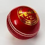MRT Club Leather Cricket Ball, Two Piece Match Practice Ball- Red