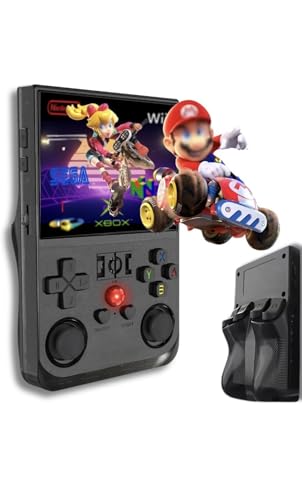 Console de Jeu Portable +22 000 Jeux-Écran Haute résolution Full HD, mémoire 128 Go Extensible,Licence Linux 2.0,WiFi, Multiplayer + 4 Rear, Prise Jack + Speakers