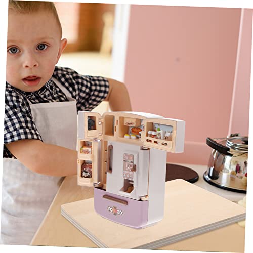 Abaodam 1 Set keuken simulatie koelkast keukenmeubels voedsel speelgoed mini poppenhuis meisjes speelgoed meubilair mini-meubels accessoires voor minikoelkasten miniatuur Klein huis eten - Image 4