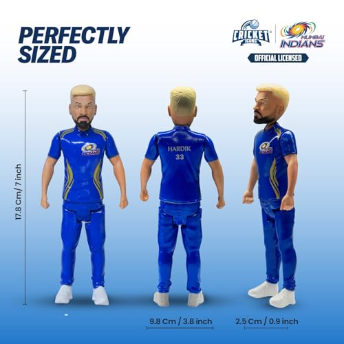 Image of Action Figure, IPL Edition 360 Rotatable Head, Cricket Player for Fans & Collectors (7 Inch Hardik Pandya Blonde Hair)