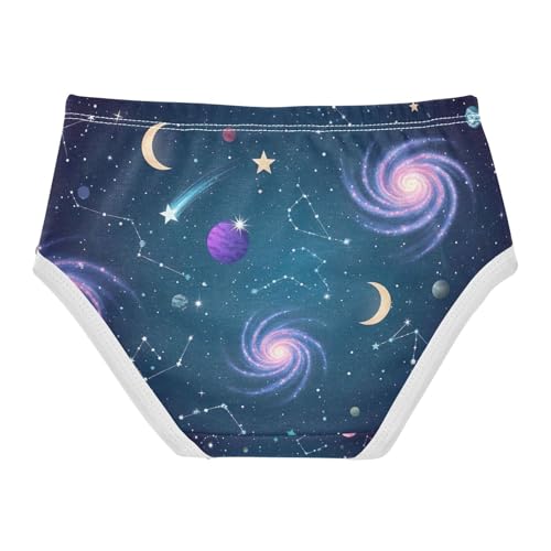 Toddler Girl Panties, Night Sky Constellations Cotton Underwear Girls, 2–8 Years2