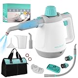 HAUSHOF 【2025新型】 スチームクリーナー 小型 スチーム掃除機 高温スチームクリーナー ボイラー式加熱 10ピースアタッチメントを備えた ハンディ スチーム洗浄機 100% 天然清掃 化学薬品を一切使用せず 家庭/キッチン/自動車/スチームクリーニング/カーペット 除菌 掃除 年末清掃 専用工具袋付き