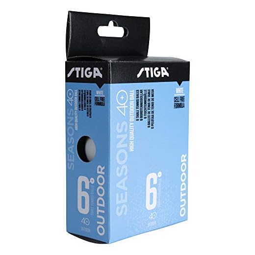 STIGA Seasons Outdoor Pingisbollar Vattentålig for Utomhus, 6-pack vita
