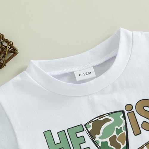 Image of Toddler Boy Easter Outfit Letter Cross Short Sleeve T Shirt Camouflage Shorts Set 2T 3T 4T 5T Summer Outfits