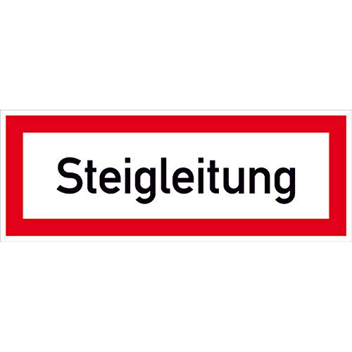 Betriebsausstattung24® Hinweisschild für den Brandschutz Steigleitung, selbstkl. Folie,21x7,40cm