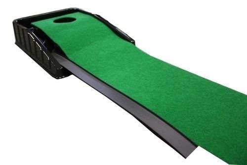 Golf Putting Mat Aid Practice Green Cup Indoor Office Home Automatic Electric