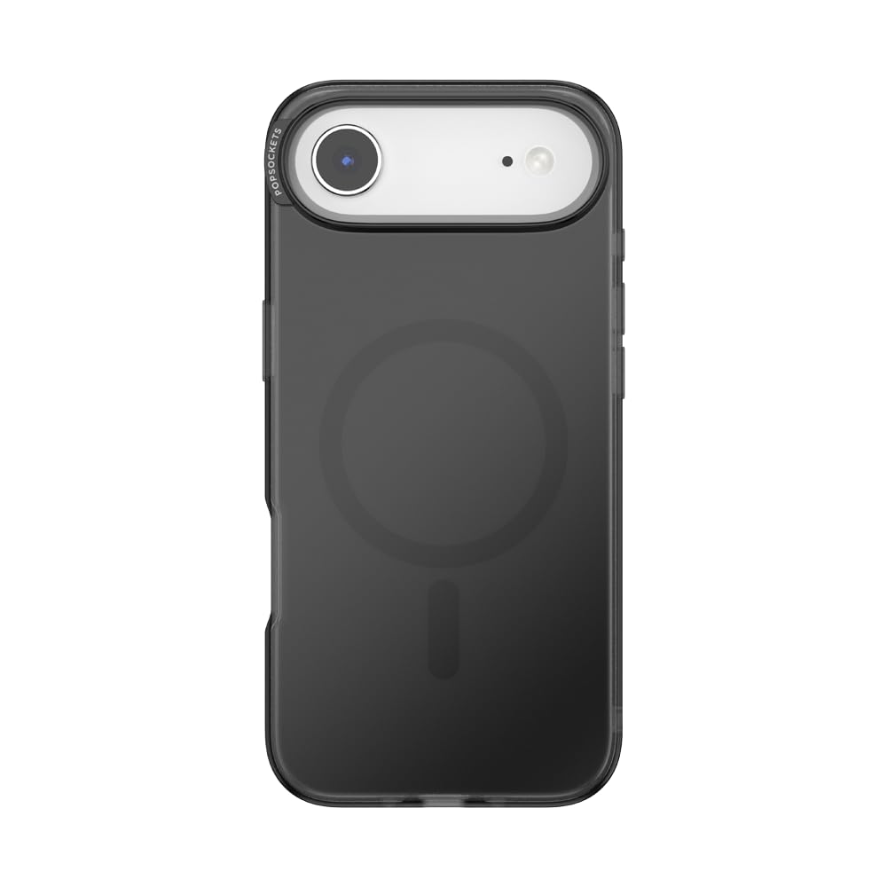 PopSockets iPhone 17 Air Phone Case with MagSafe- Black Transluscent
