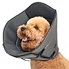 Superior strong oxford cotton lining adjustable buckle pet friendly waterproof secure fit soft protective dog cone collar for grooming after surgery recovery rashes protection medium  urban country home decor