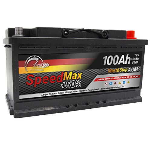 Batteria Speed Max 100Ah AGM 850A Start&Stop 12V