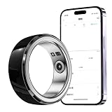 PEIXEN Cardiofrequenzimetro, Anello Intelligente indossabile, Fitness Tracker, Rilevatore di Sonno Multifunzione, Monitor Sanitario Leggero, Contapassi, Resistente all'Acqua Ip68 11 Black