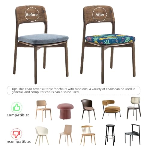 Housse de chaise lavable pour salle à manger protégeant des taches de cuisine