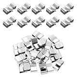 25 Pcs Trailer Wire Clips, Metal Cable Clips Stainless Steel Clips Solar Panel Wire Clip Double Wire Clips Trailer Wire Clamps for PV Wiring Boat Cable, Boat Trailer 22.5 mm/ 0.89 Inch