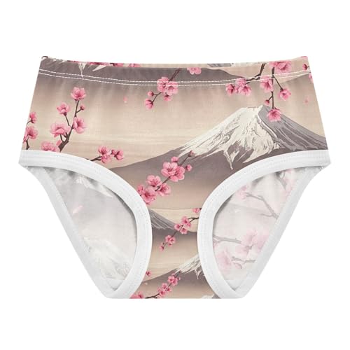 Japanese Pink Cherry Blossom Toddler Girls Underwear, Girl Underwear, 2T–8 Years