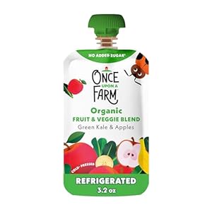 Once Upon A Farm, Organic Green Kale & Apples Pouch, 3.2 Ounce