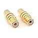 NANYI RCA Female to RCA Female Interconnect Coupler Adapter, with Gold Plated Housing for Mixer Amplifiers Cable link-2pack