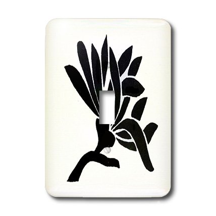 Fleur de lotus noir plaque pour interrupteur salon et chambre zen