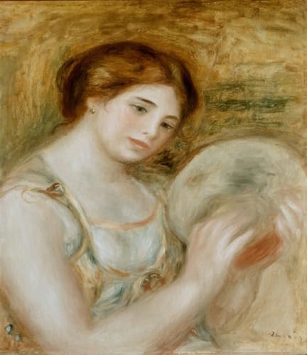 Affiches d'Art Renoir pour Salon : Tableau Toile Femme au tambourin 60x90