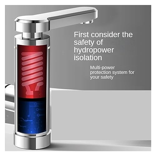 Grifo calentador de agua instantáneo sin tanque y eléctrico con indicador digital LED 6