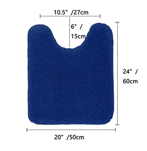 ROLIZOE Ultra Thick Toilet Mat Non Slip Pedestal Mat for Toilet Highly Absorbent Bathroom Toilet Rug Super Soft Bath Mat Rug Carpet Microfiber Floor Mat U Shape 50 x 60cm - Image 2