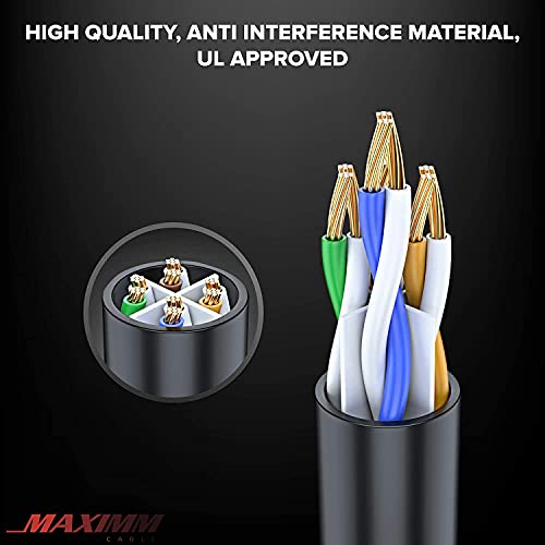 Image of MutecPower 300m CAT6 Outdoor Waterproof Direct Burial Ethernet Network Cable - UTP - CCA - 550 Mhz - Black 300 Meter with Crimping Tool RJ45 connectors and Cable Ties