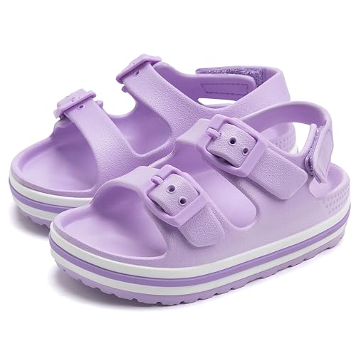 Image of Toddler Buckle Sandals Open Toe Water Sandal with Adjustable Back Strap for Boys Girls