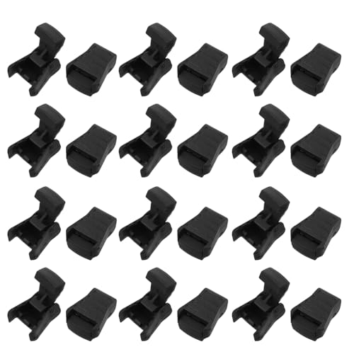 ORFOFE 50 Hebillas de Cierre de Cordón de Nylon para Mochila, Sujetadores de Extremos de Cuerda, Clips de Hebilla para Sudadera y Bolsos, Accesorios Diy, Color Negro, Pack 50 Piezas, Uso