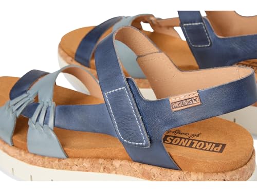 Image of PIKOLINOS Palma W4N-0968 Women's Sandals - Stylish Premium Leather Wedge Sandals - Cushioned Insole, Hook & Loop Closure, Ultra-Light Sole for Everdat Walking