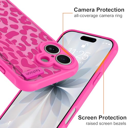 Coque iPhone 17 léopard avec sangle pour éviter les chutes