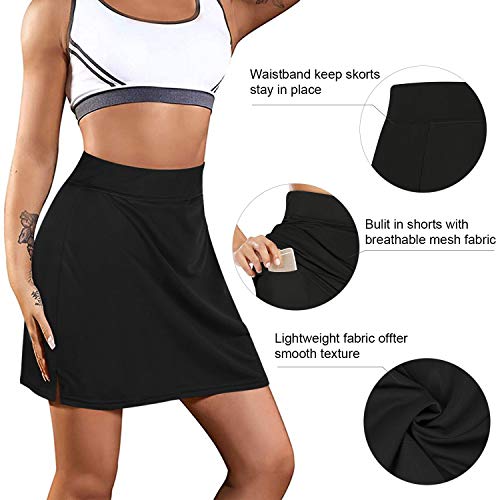 Saias de golfe NIMIN para mulheres, leves, de cintura alta, desempenho ativo, corrida, tênis, saias