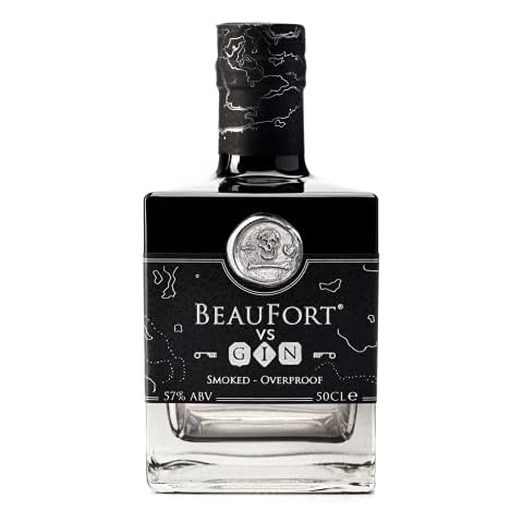 BeauFort Spirit - BeauFort VS Smoked Overproof Gin - Intrepid British Spirit - BeauFort Gin, 57% ABV - 50cl - Smoked Gin - Perfect Gin Gifts - Top 8 Contemporary Gins In The World 2020 Cover