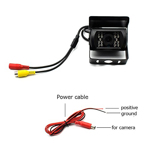 Camecho Truck Backup Camera Heavy Duty 18 Led Ir Night Vision Waterproof Vehicle Rear View Camera 12 V 24V Backup Camera Without Guide Line thumb #5