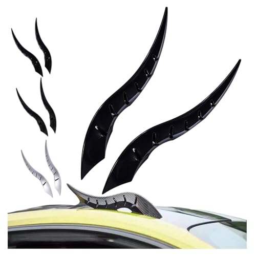 Car Roof Dragon Horn Modification,2025 New Dragon Horn Car Roof Decoration, Universal Lovely Creative Devil Horn Car Decor, No-Drill Install Cool Cars Accessories (Black)