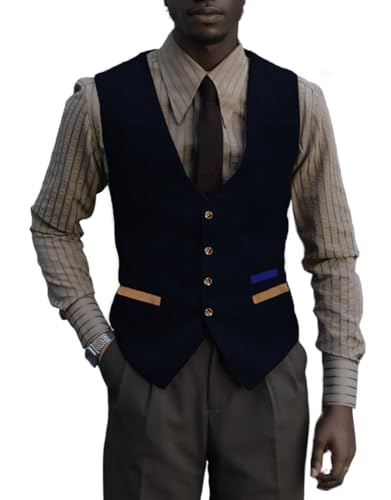 Costume homme en tweed bleu marine pour mariage vintage et chasse au grand air