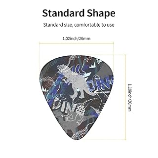 Lot de 12 médiators pour guitare électrique et acoustique Motif silhouette de dinosaure Marron - Les Beatles, Paul McCartney, John Lennon, RIngo Starr, George Harrison Lot de 12 médiators pour guitare électrique et acoustique Motif silhouette de dinosaure Marron – Image 5