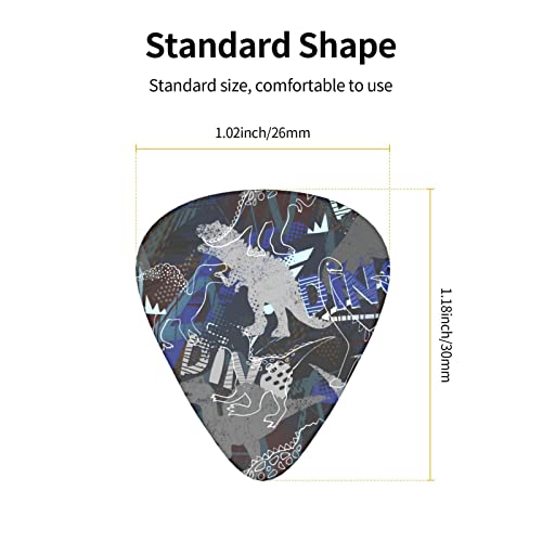 Lot de 12 médiators pour guitare électrique et acoustique Motif silhouette de dinosaure Marron - Les Beatles, Paul McCartney, John Lennon, RIngo Starr, George Harrison Lot de 12 médiators pour guitare électrique et acoustique Motif silhouette de dinosaure Marron – Image 6