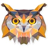 Owl Modern Art Design Vinyl Sticker - Car Window Bumper Laptop - Select Size