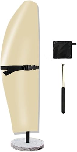 Junkogo Fundas impermeables para sombrilla de patio para sombrillas de exterior, se ajustan a paraguas de 9 a 12 pies con bolsa de almacenamiento y