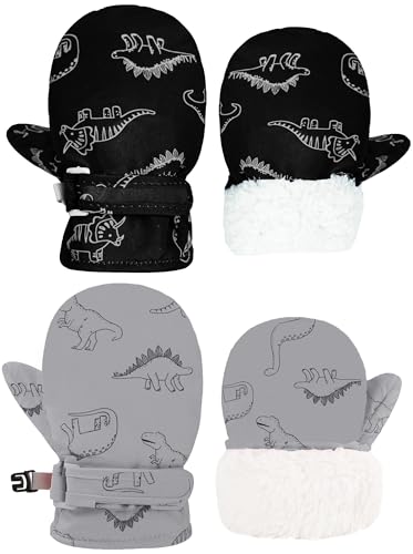 Image of Baby Toddler Mittens Boys Girls Winter Outdoor Gloves Kids Easy-On Fleece Warm Mitterns