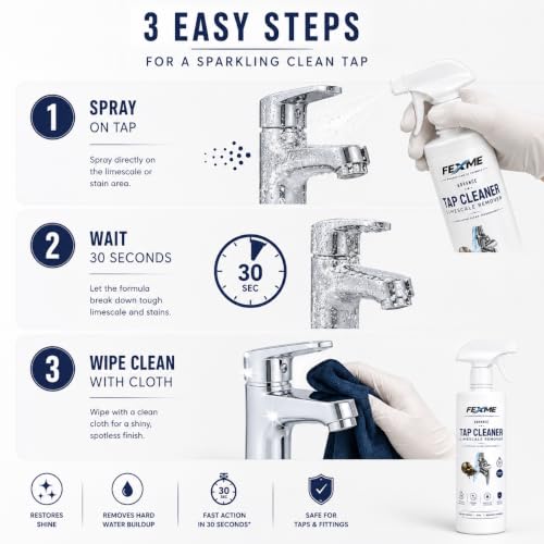 Image of Tap Cleaner & Limescale Remover | Cleans in 60 seconds 400ml