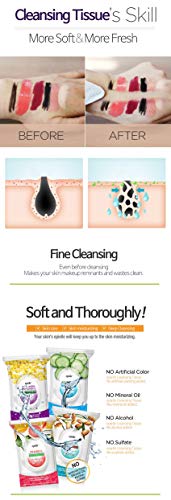 Epielle FRESH60_2PK Green Tea Makeup Remover Cleansing Wipes thumb #6