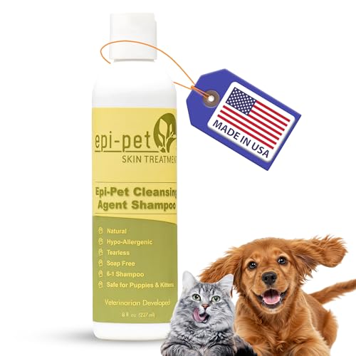 Epi-Pet Cleansing Agent Pet Shampoo, 8 oz, White and Green (80518)