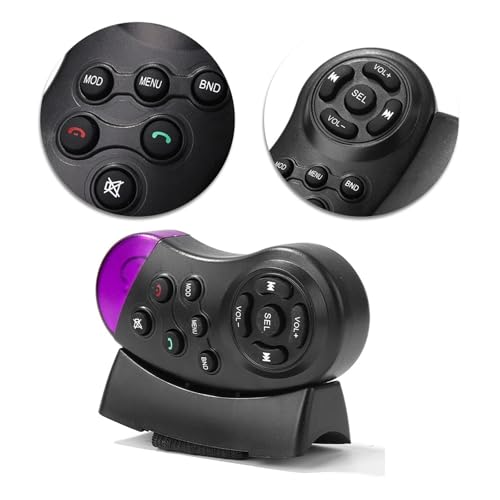 Télécommande au volant boutons de navigation sans fil pour autoradio MP5 de voiture