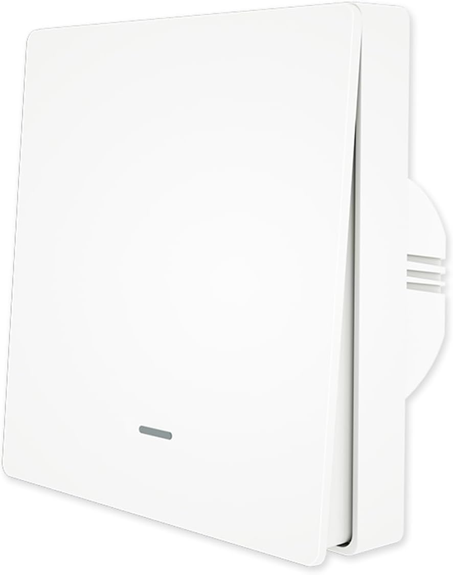 MOES ZigBee Smart Wall Light Switch No Neutral Wire Required, No Capacitor Needed, Smart Life Tuya Remote Control, Works with Alexa, Google Home, Tuya ZigBee Hub Required, 1 Gang, White