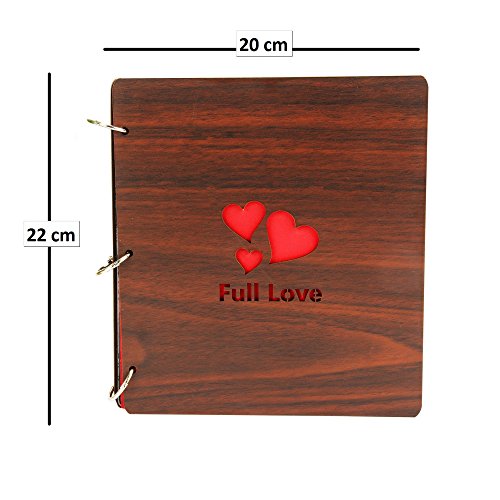 Image of Sehaz Artworks FullLove-9X8 80 Photos Wooden Photo Album for memorable Gift on Boyfriend Girlfriend Husband Wife Spouse Birthdays, Valentines day, Anniversary, Monthsary Cute Gift for couples