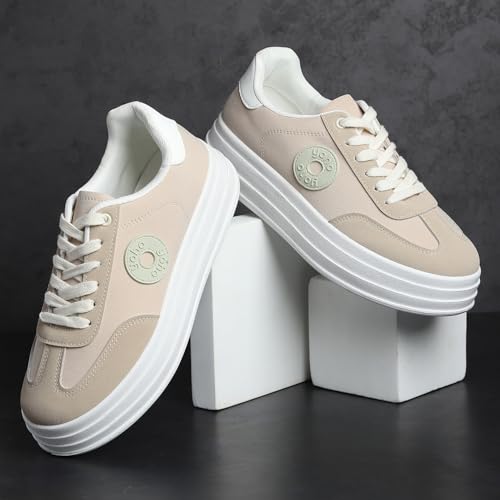 Image of YOHO Chunky Sneakers for Women | Canvas Upper, Cushioned Insoles & Lightweight Casual Shoes for Everyday wear | CAS 105