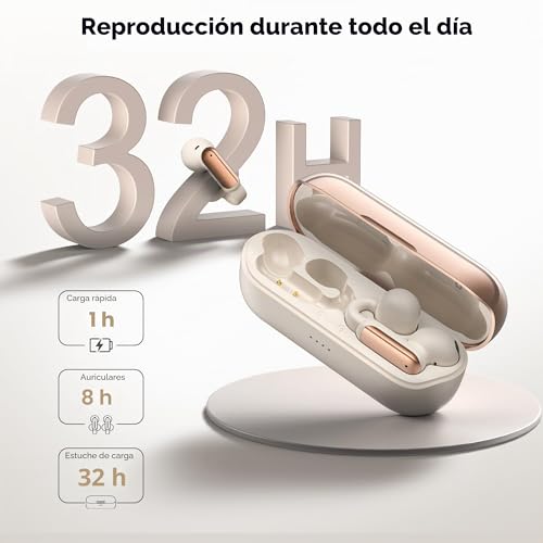 Detalle del diseño ergonómico y resistente al agua de los auriculares