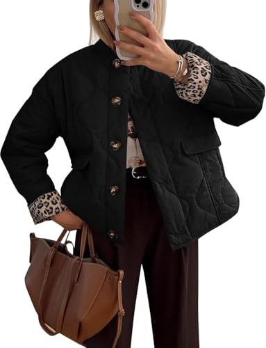 Veste matelassée automne hiver manches longues boutonnage femme