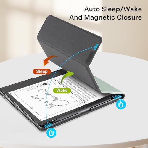 Image of CoBak Stand Case for Kindle Scribe - Premium Folio Leather Cover with Pen Holder, Auto Sleep /Wake - Compatible with 10.2 Inch Kindle Scribe (2022 /2024 Release) | Premium